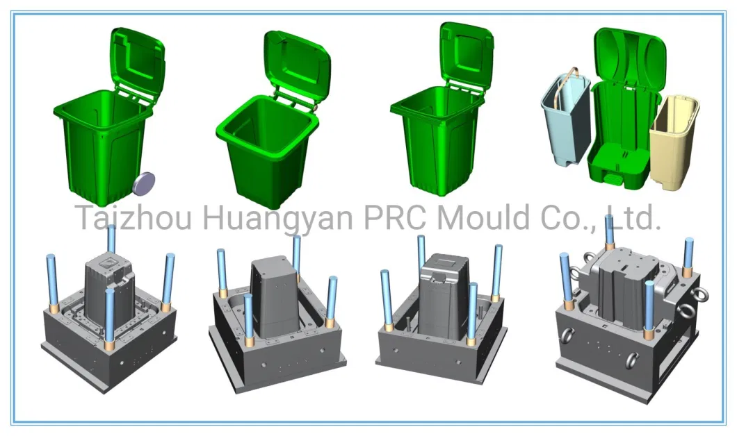 Plastic Injection 60L 100L 120L 240L Large Outdoor Bin Trash Can Dustbin Garbage Container Ready Second Hand Used Mould